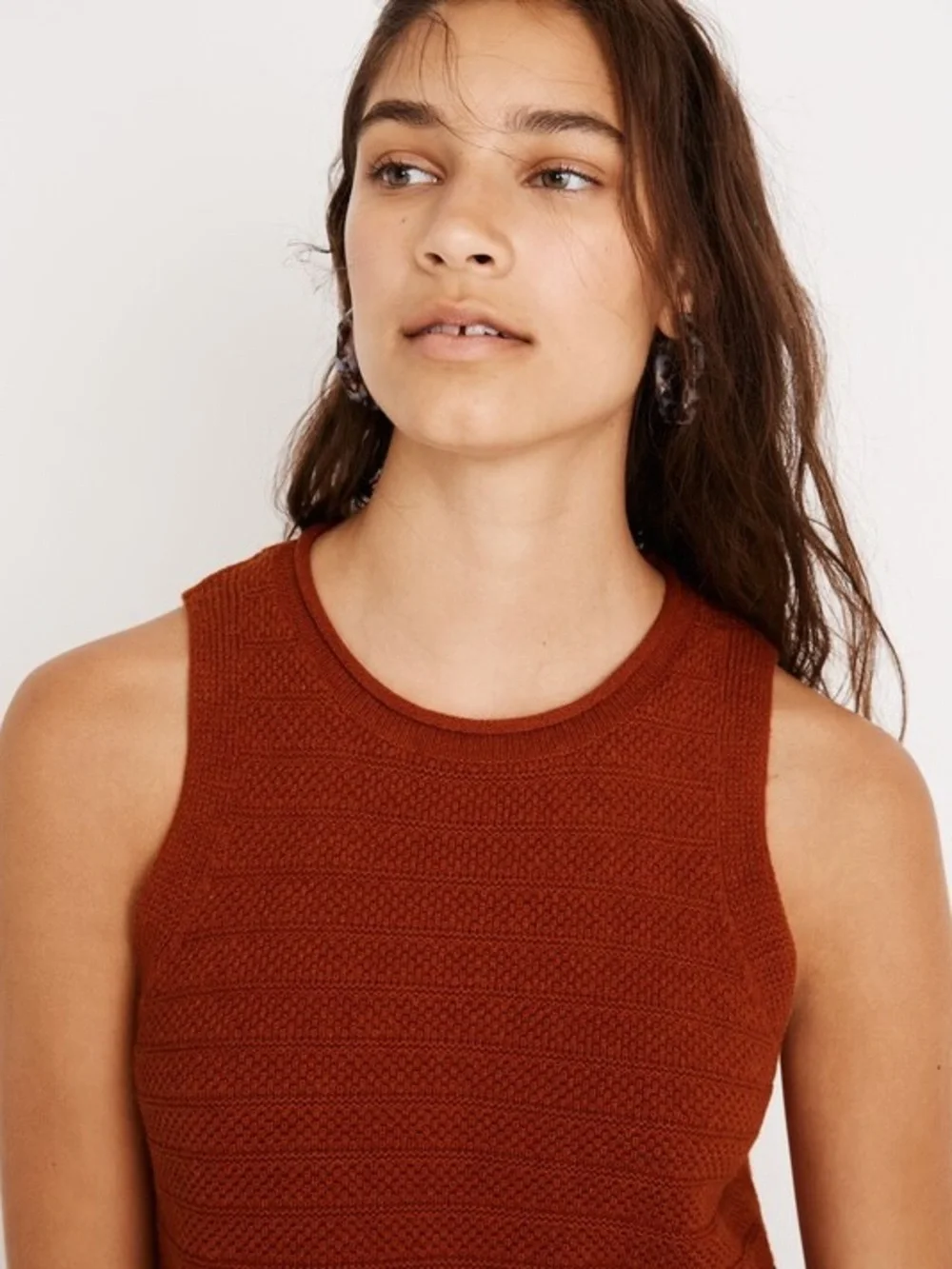 Madewell Norris sweater tank in heather copper - Picture 3 of 5